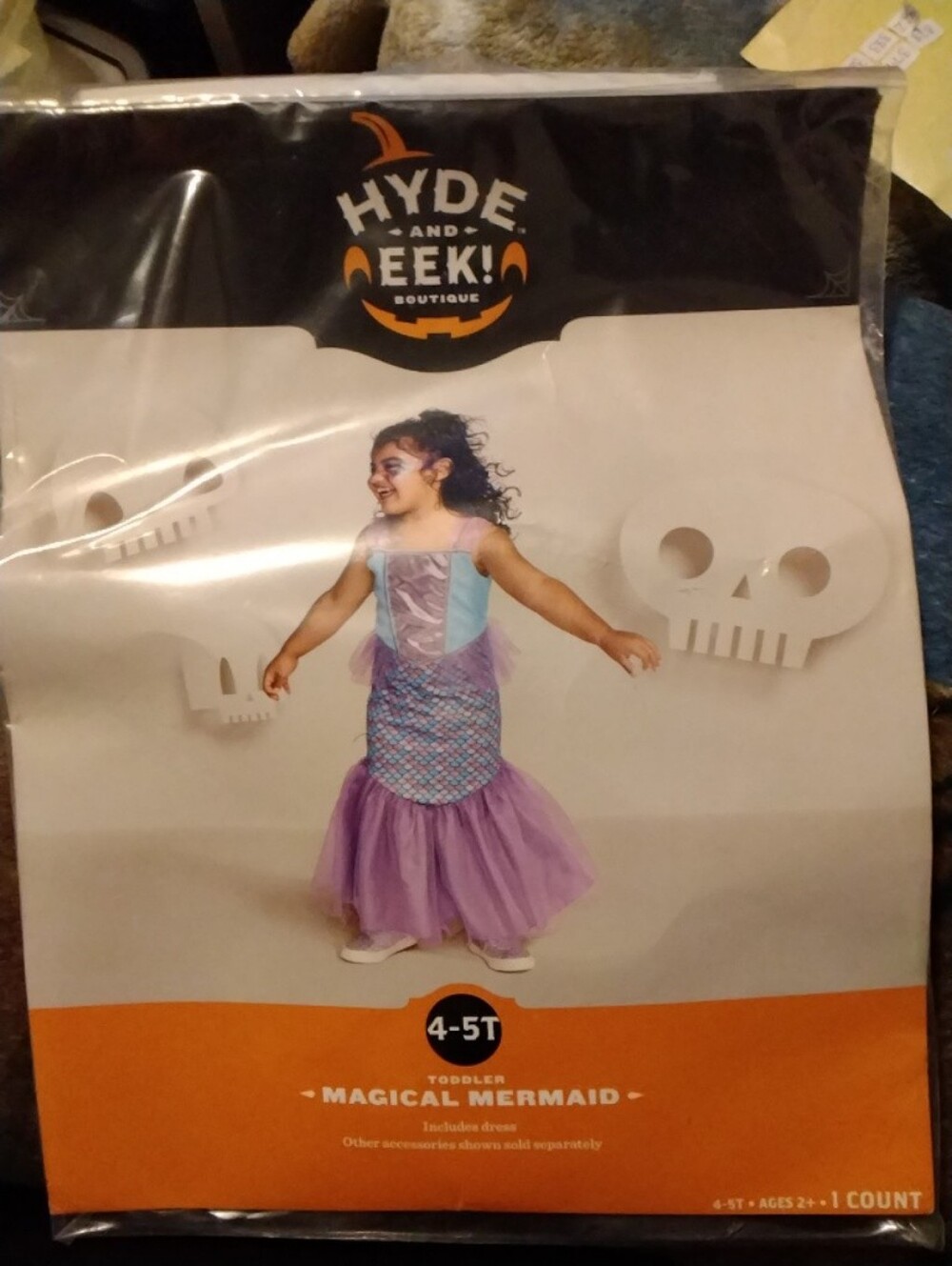 Hyde & Eek! Toddler Magical Mermaid Costume - Purple/Teal (4-5T) #378